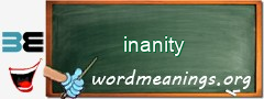 WordMeaning blackboard for inanity